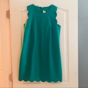 J.Crew Scalloped Hem Shift Dress